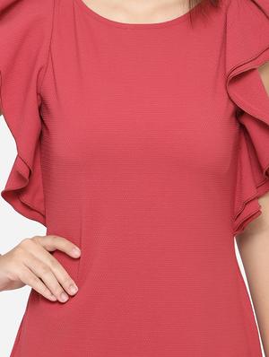 ruffle sleeved a-line dress - 15658050 - Standard Image - 5