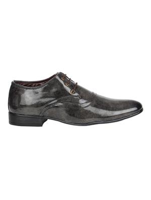 grey Leatherette lace-up derbys - 15658065 - Standard Image - 2