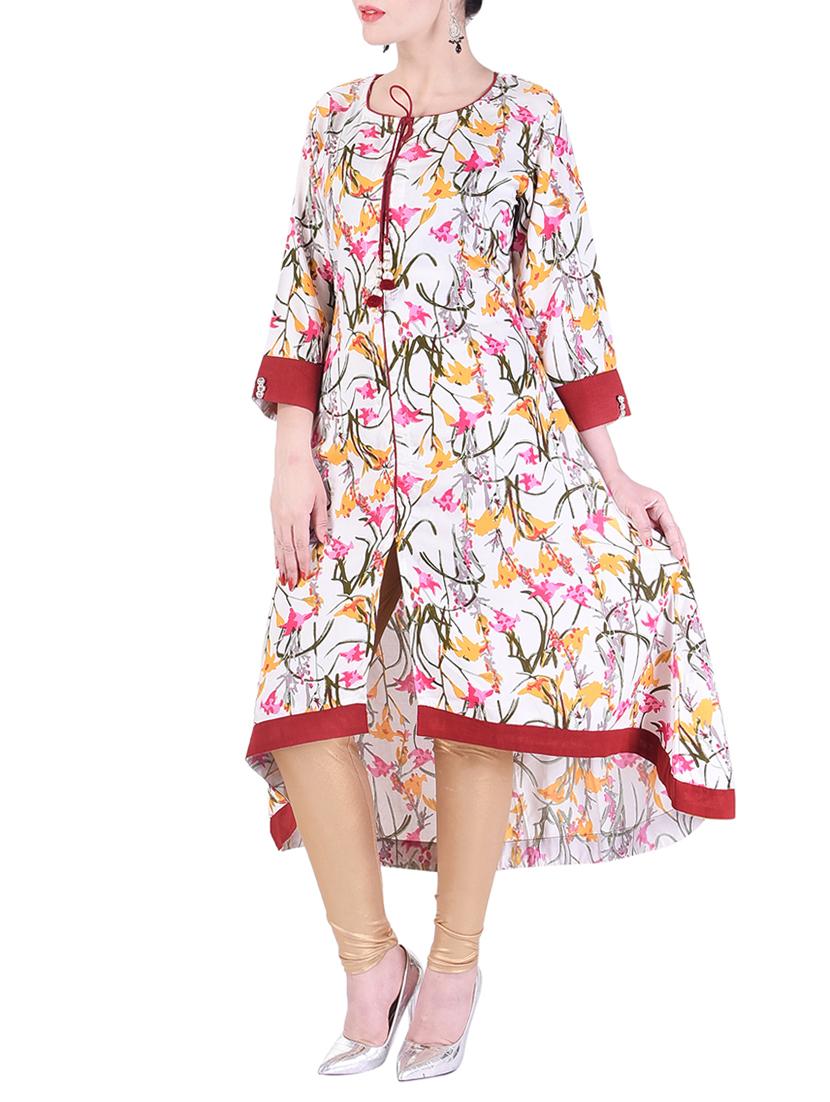high low printed kurta - 15658412 - Zoom Image - 2