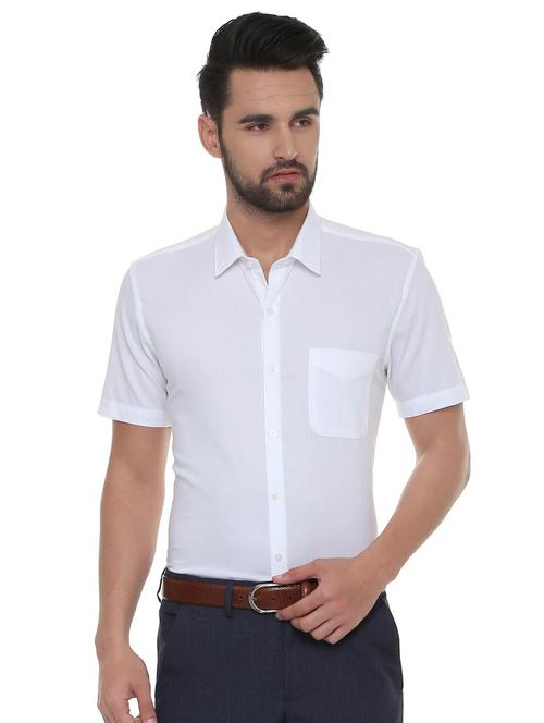 white cotton casual shirt - 15669328 - Standard Image - 1