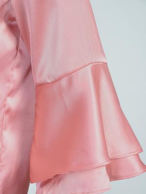 bell sleeved pleated front top - 15671427 - Standard Image - 5