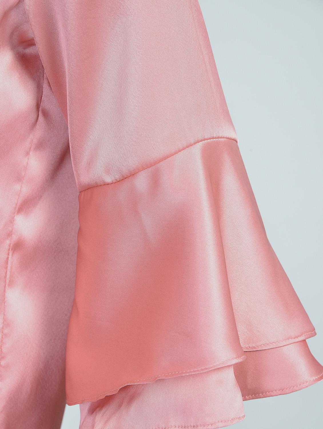 bell sleeved pleated front top - 15671427 - Zoom Image - 5