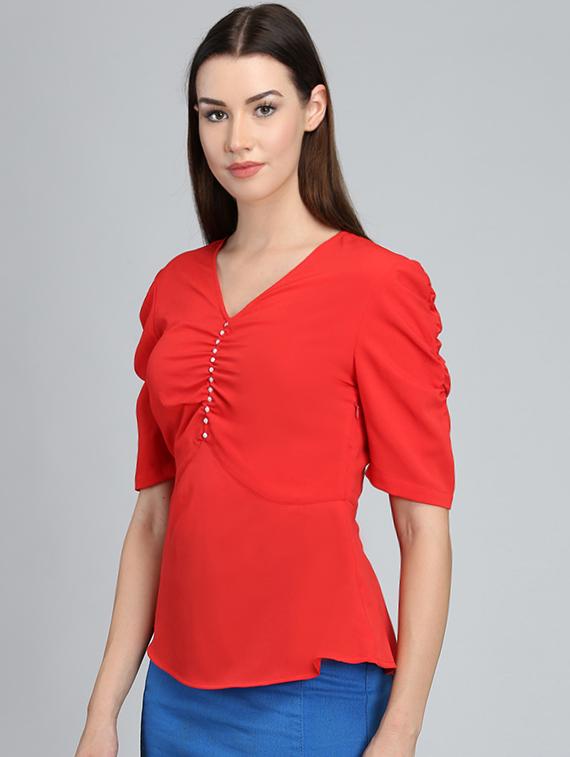 pearl embellished a-line top - 15671810 - Zoom Image - 2
