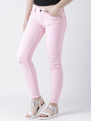 knee slit skinny jeans - 15672228 - Standard Image - 2