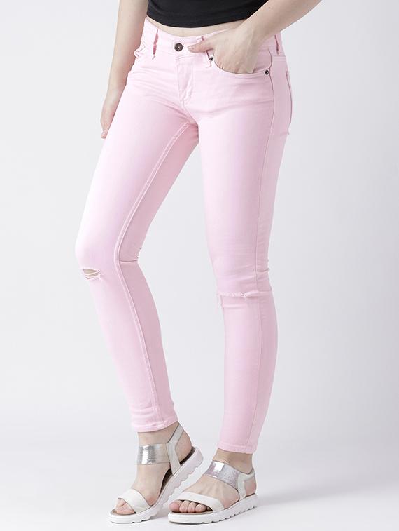 knee slit skinny jeans - 15672228 - Zoom Image - 2