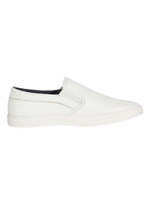 white Leatherette casual slip ons - 15673005 - Standard Image - 2