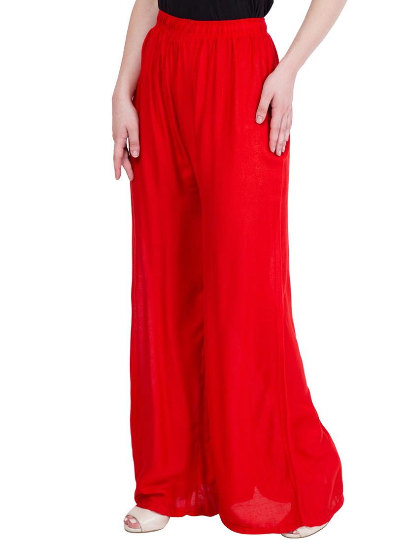 solid straight fit palazzo - 15674161 - Zoom Image - 2