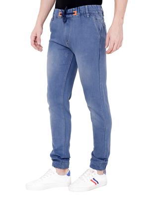 light blue denim joggers - 15674281 - Standard Image - 2