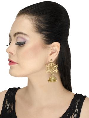 gold tone jhumka - 15674435 - Standard Image - 2