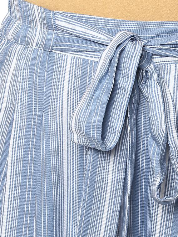striped tie up detail trouser - 15675082 - Zoom Image - 5