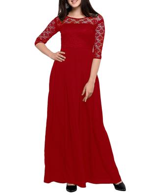 floral lace panel maxi dress - 15675422 - Standard Image - 2