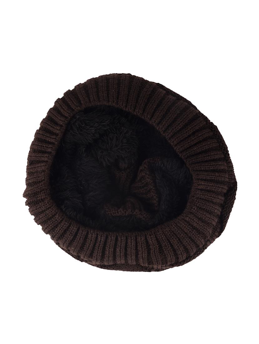 brown cotton polyester blend beanies - 15675552 - Zoom Image - 2