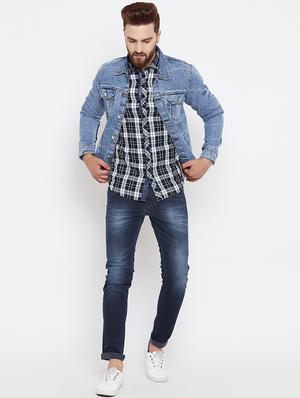 blue denim jacket - 15676061 - Standard Image - 5