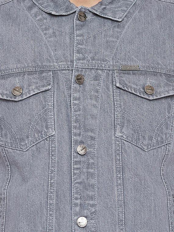grey denim jacket - 15676065 - Zoom Image - 5