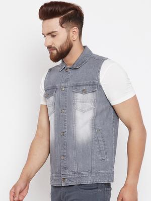 grey denim jacket - 15676067 - Standard Image - 2