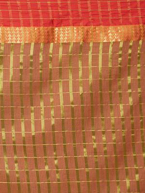 zari checkered woven saree with blouse - 15676069 - Standard Image - 5