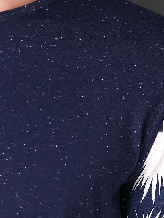 navy blue cotton printed t-shirt - 15676148 - Zoom Image - 5