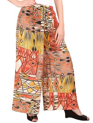 Abstract print flared palazzo - 15677503 - Standard Image - 2