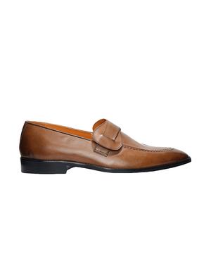 brown leather formal slip ons - 15677666 - Standard Image - 2