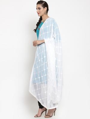 embroidered nazneen dupatta - 15678401 - Standard Image - 2