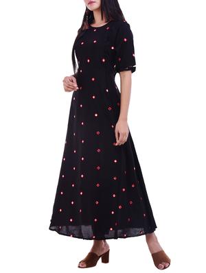 A-line mirror work kurta - 15678758 - Standard Image - 2