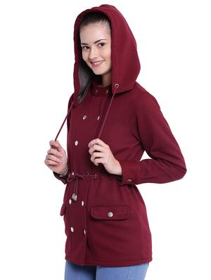 drawstring waist hooded parka jacket - 15679710 - Standard Image - 2