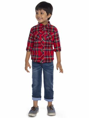 pocket patched checkered shirt - 15680748 - Standard Image - 2