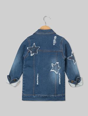 blue cotton blend jacket - 15680786 - Standard Image - 2