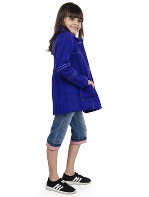 blue wool trench coat - 15680791 - Standard Image - 2