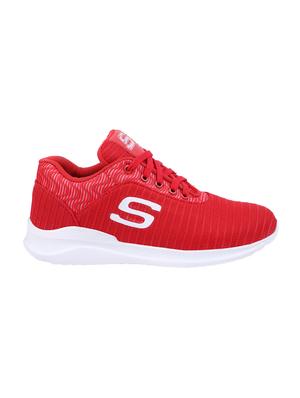 red Mesh lace up sport shoes - 15682065 - Standard Image - 2