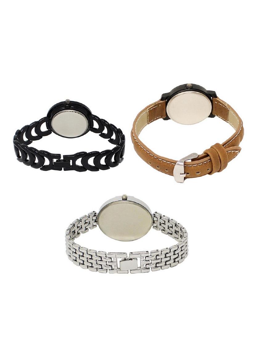 Set of 3 round dial analog watch combo -(LK201-209-227) - 15682338 - Zoom Image - 2