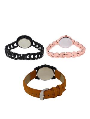 set of 3 round dial analog watch combo -(lk201-215-235) - 15682447 - Standard Image - 2