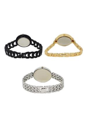 Set of 3 round dial analog watch combo -(LK201-224-227) - 15682585 - Standard Image - 2