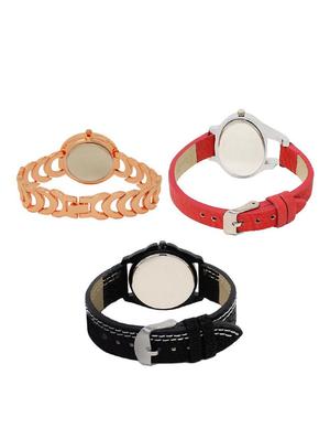 set of 3 round dial analog watch combo -(lk202-206-234) - 15682829 - Standard Image - 2