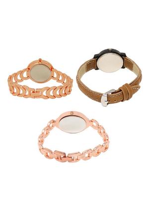 set of 3 round dial analog watch combo -(lk202-209-210) - 15682898 - Standard Image - 2