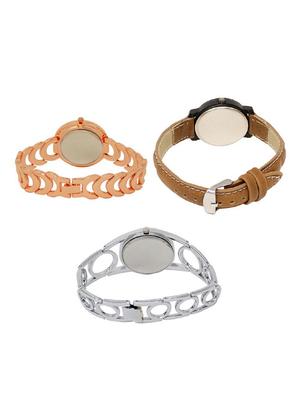 set of 3 round dial analog watch combo -(lk202-209-233) - 15682919 - Standard Image - 2