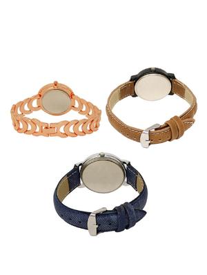 Set of 3 round dial analog watch combo -(LK202-209-241) - 15682927 - Standard Image - 2