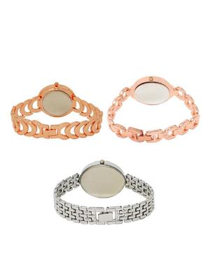 Set of 3 round dial analog watch combo -(LK202-210-227) - 15682936 - Standard Image - 2