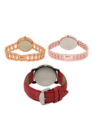 Set of 3 round dial analog watch combo -(LK202-228-230) - 15683209 - Standard Image - 2