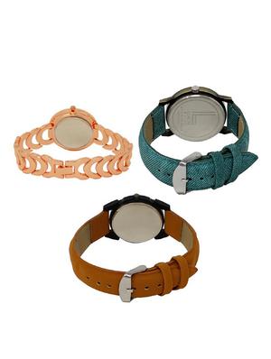 set of 3 round dial analog watch combo -(lk202-229-235) - 15683222 - Standard Image - 2