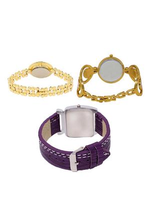 set of 3 round dial analog watch combo -(lk203-204-207) - 15683283 - Standard Image - 2