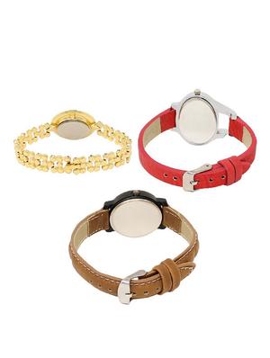 set of 3 round dial analog watch combo -(lk203-206-209) - 15683349 - Standard Image - 2