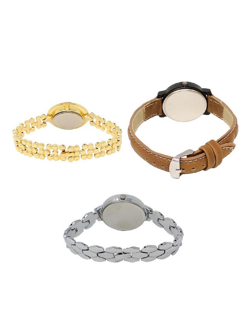 set of 3 round dial analog watch combo -(lk203-209-223) - 15683453 - Zoom Image - 2