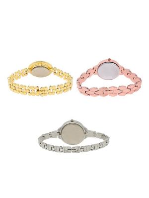 set of 3 round dial analog watch combo -(lk203-215-226) - 15683560 - Standard Image - 2