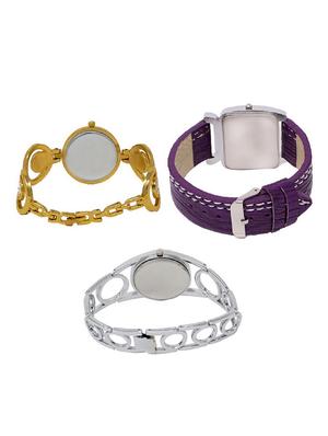 set of 3 round dial analog watch combo -(lk204-207-233) - 15684518 - Standard Image - 2