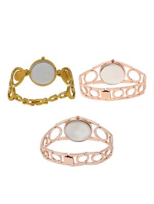 set of 3 round dial analog watch combo -(lk204-213-232) - 15684881 - Standard Image - 2