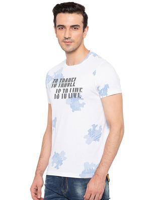 white cotton all over print t-shirt - 15691670 - Standard Image - 2