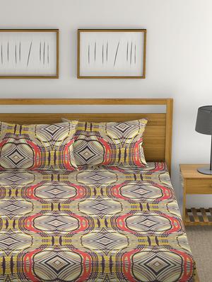 Cotton Double Bedsheet with 2 Pillow Covers - 15691815 - Standard Image - 2