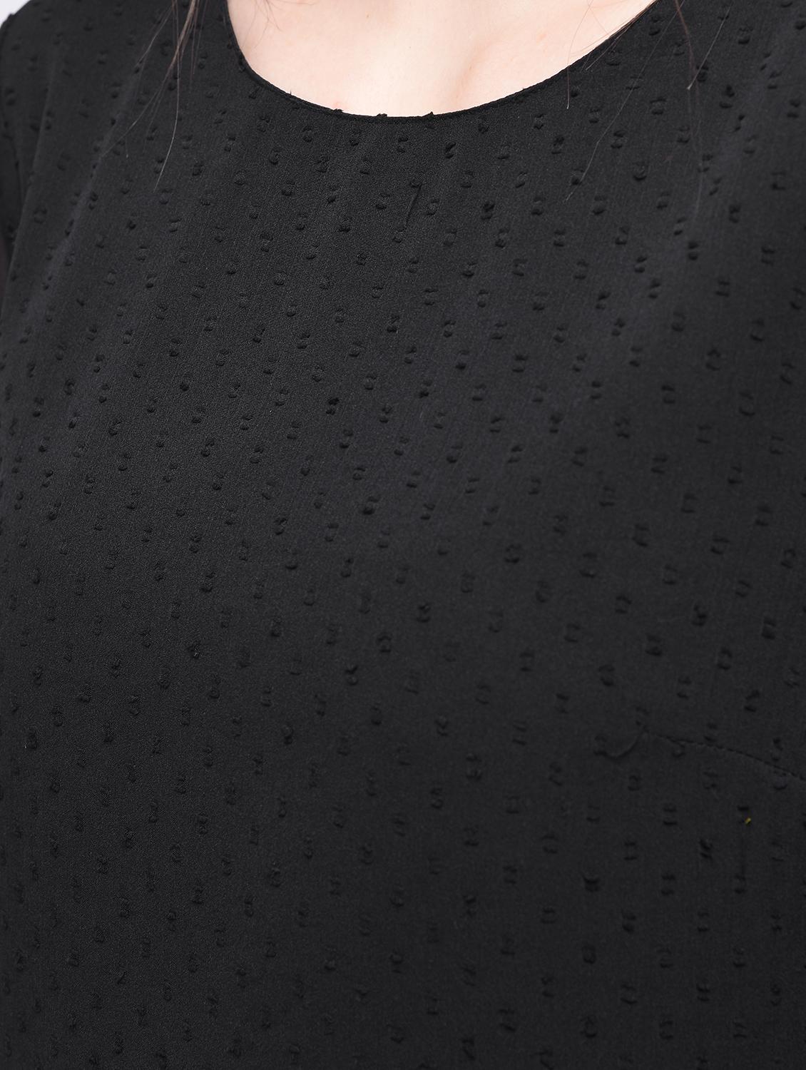 tiered bell sleeved dobby dress - 15692011 - Zoom Image - 5