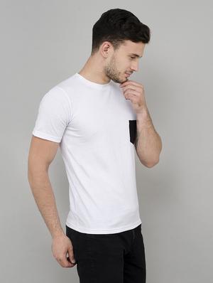 white cotton pocket t-shirt - 15692508 - Standard Image - 2